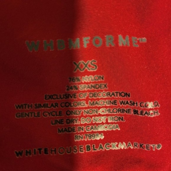 WHBM FORME Long-Sleeve Dual Neck Tee XXS in Indulgent Red - Picture 4 of 5